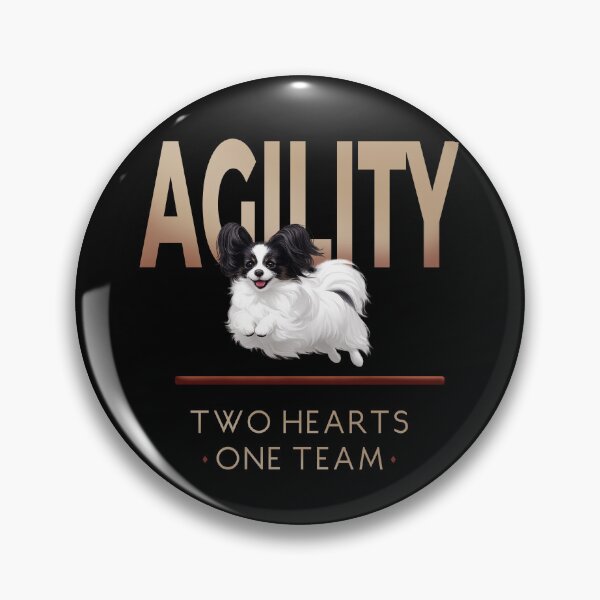 Artikelvorschau, Papillon Agility – Zwei Herzen, ein Team – Hundesport-Grafik | Papillon-Geschenk entworfen und verkauft von PapillonArtStudio.
