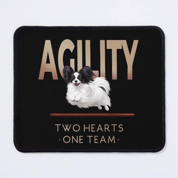 Item preview, Papillon Agility Two Hearts  One Team Dog  Sports  Graphic  | Papillon Gift designed and sold by PapillonArtStudio.