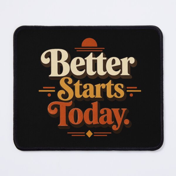 Item preview, Better Starts Today. | Retro Motivational Typography Design designed and sold by Irene Catchmind.