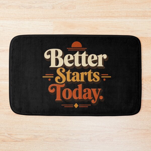 Item preview, Better Starts Today. | Retro Motivational Typography Design designed and sold by Irene Catchmind.