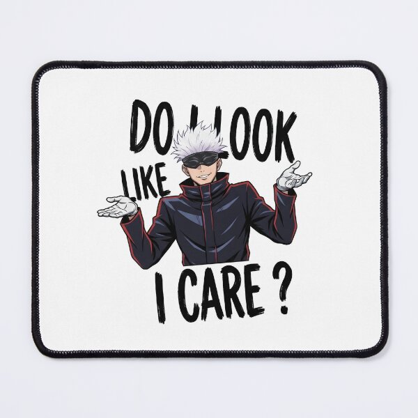 Item preview, Blindfolded White Hair Sensei Do I Look Like I Care Graphic designed and sold by lamiarte.