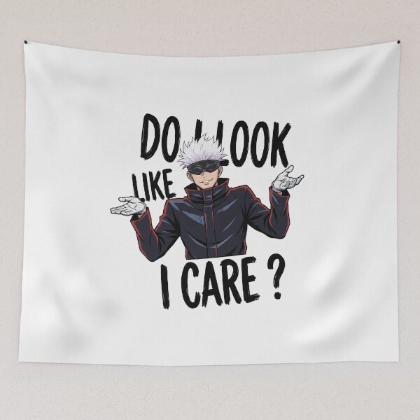Item preview, Blindfolded White Hair Sensei Do I Look Like I Care Graphic designed and sold by lamiarte.