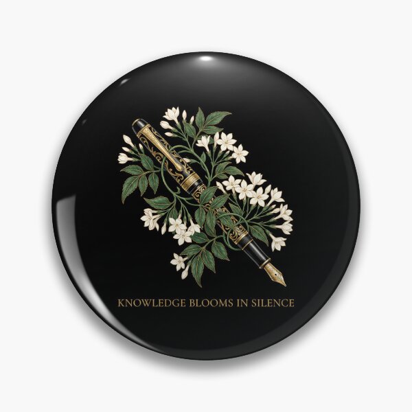 Item preview, Knowledge Blooms In Silence Floral Fountain Pen designed and sold by SplashTastic.