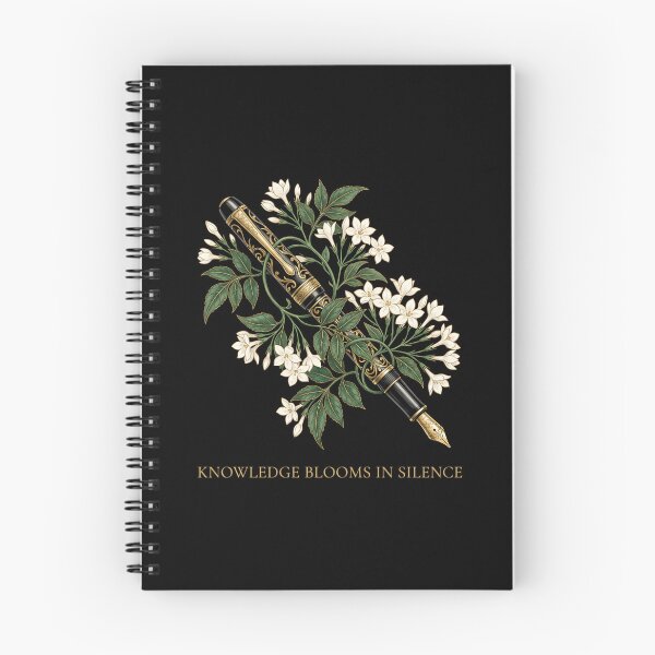 Item preview, Knowledge Blooms In Silence Floral Fountain Pen designed and sold by SplashTastic.