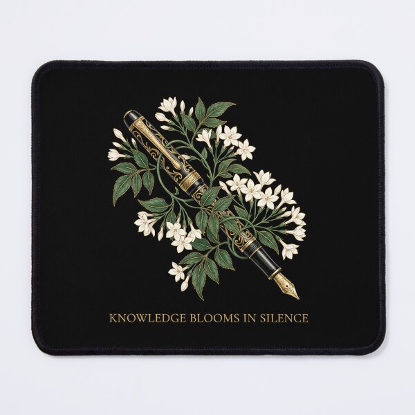 Item preview, Knowledge Blooms In Silence Floral Fountain Pen designed and sold by SplashTastic.