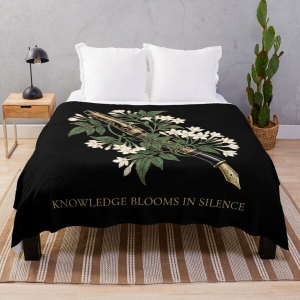 Item preview, Knowledge Blooms In Silence Floral Fountain Pen designed and sold by SplashTastic.