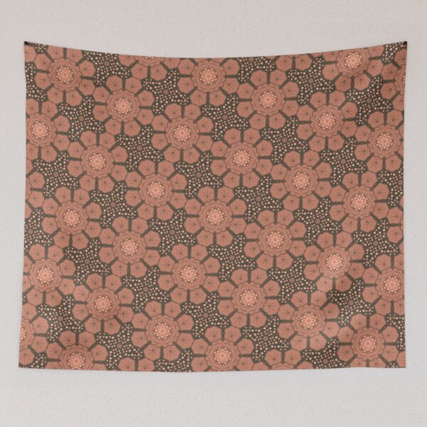 Item preview, Terra Cotta Poppy Pattern designed and sold by Shy Fractal Designs.