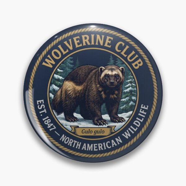 Item preview, Wolverine Club Vintage Badge North American Wildlife designed and sold by CalmCapy Co.