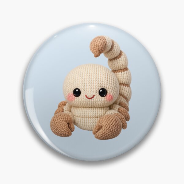 Item preview, Cute Scorpius Scorpion Knitted Plush Zodiac Nursery | Kawaii Knit Astrology Art designed and sold by Moons Studio.