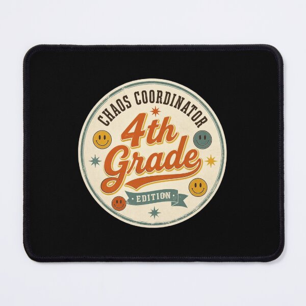 Item preview, Retro Chaos Coordinator 4th Grade Teacher Smiley Badge T Shirts designed and sold by FestivityFinds.