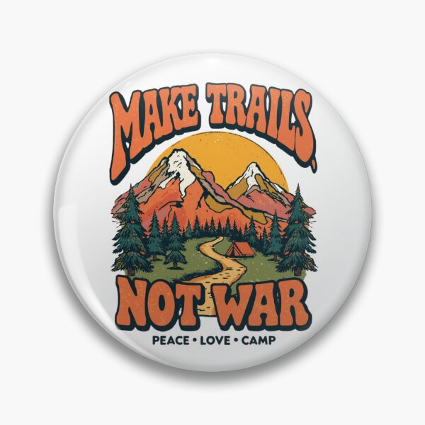 Item preview, Peaceful Peaks: Make Trails Not War Retro Design  designed and sold by Skyrocketz.