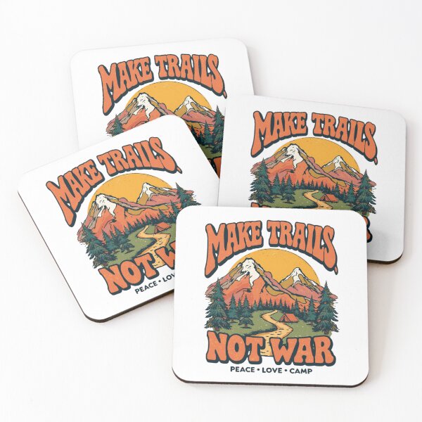 Item preview, Peaceful Peaks: Make Trails Not War Retro Design  designed and sold by Skyrocketz.