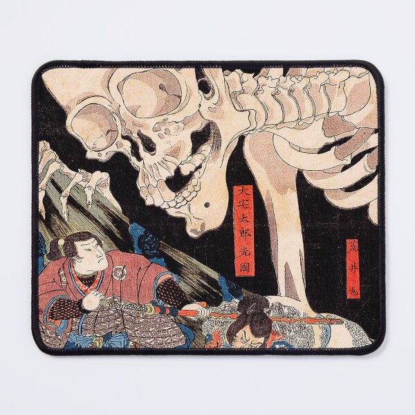 Item preview, Japanese Skeleton Specter Ukiyo e Horror Woodblock designed and sold by chaddillard.