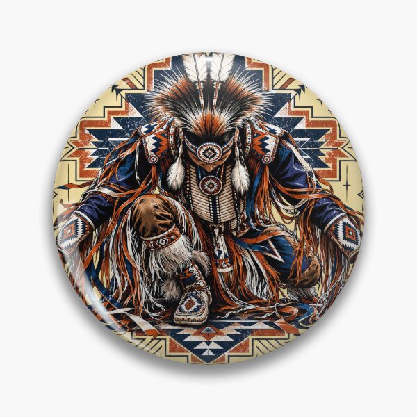 Item preview, Grass Dancer Powwow Regalia Native American Southwestern Geometric Art designed and sold by Blue Raven Designs.