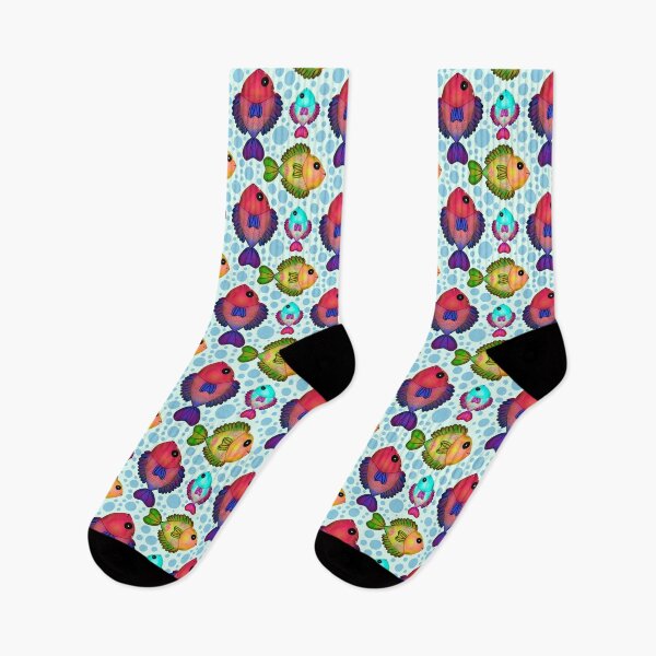 Item preview, Colorful Tropical Fish Pattern  | Neon Aquarium Seamless Ocean Print | Cute Marine Life Illustration designed and sold by HopeAndHustle.