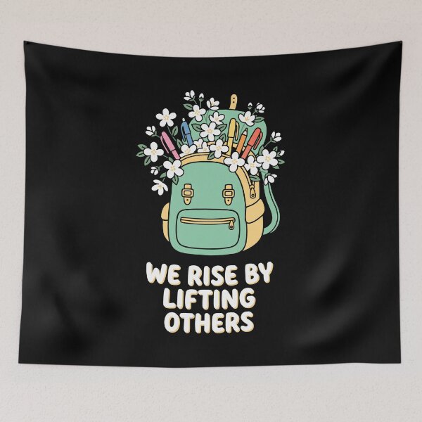 Item preview, We Rise By Lifting Others Floral Backpack designed and sold by SplashTastic.