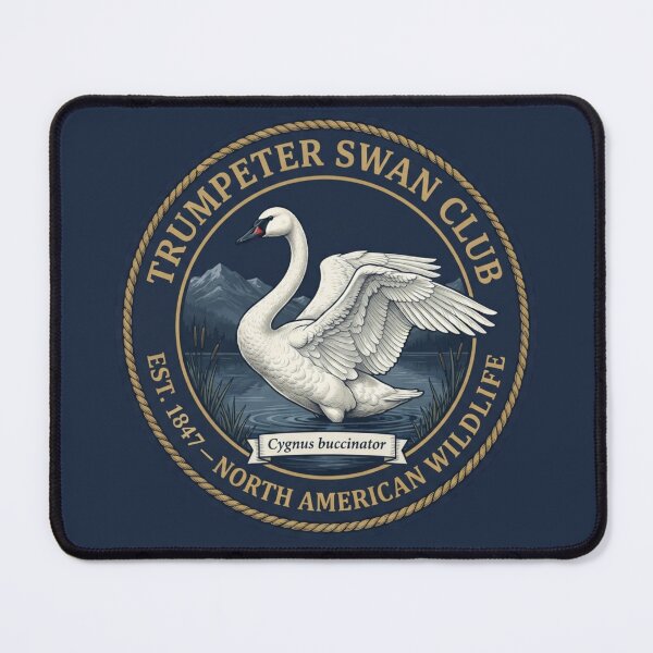 Item preview, Trumpeter Swan Club Vintage Badge North American Wildlife designed and sold by CalmCapy Co.