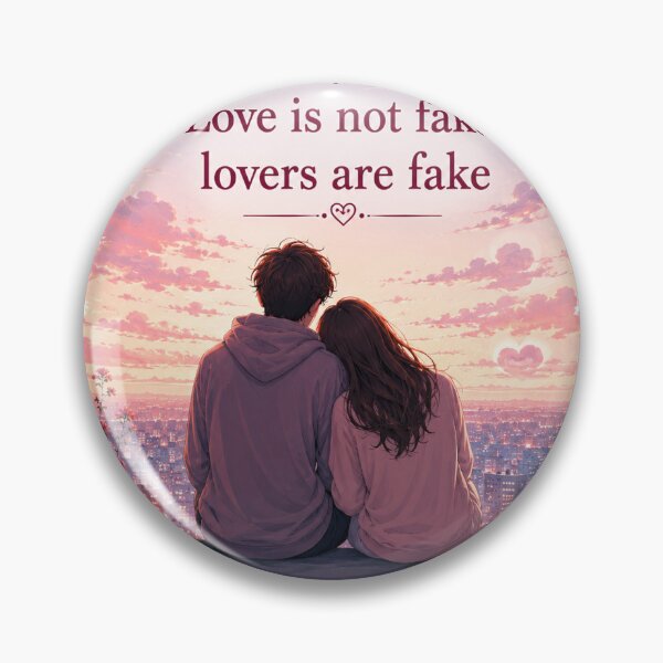 Item preview, Love Is Not Fake, Lovers Are Fake Sticker designed and sold by Artist707777.