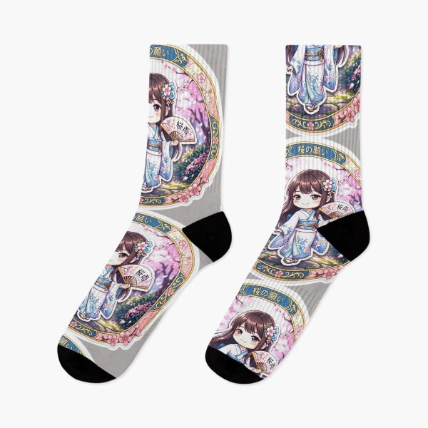 Item preview, Japanese Kimono Girl Sakura Cherry blossom Sticker designed and sold by zenithdecalco.