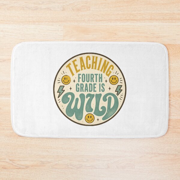 Item preview, Retro Teaching Fourth Grade Is Wild Smiley Lightning Badge T Shirts designed and sold by FestivityFinds.