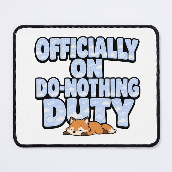 Item preview, Officially on Do Nothing Duty Funny Sleeping Fox Sticker | Lazy Day Meme | Introvert Gift designed and sold by Moonveil_Studio.