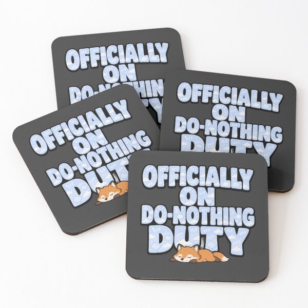 Item preview, Officially on Do Nothing Duty Funny Sleeping Fox Sticker | Lazy Day Meme | Introvert Gift designed and sold by Moonveil_Studio.
