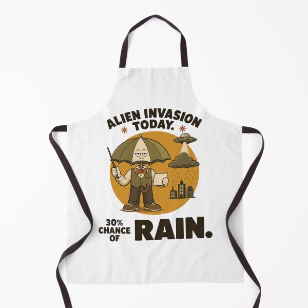Item preview, Alien Invasion Rain Forecast Mascot designed and sold by ANALOG MISCHIEF.