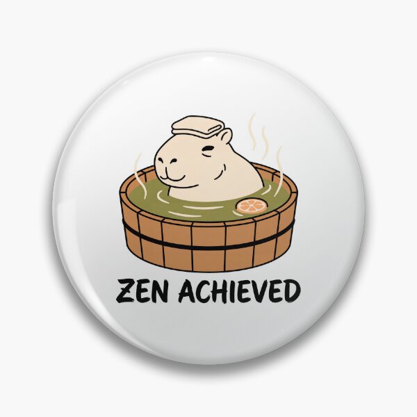 Item preview, Zen Achieved / Onsen Capybara designed and sold by Yos-Design-Stoa.