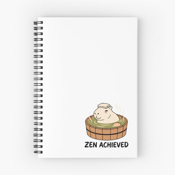 Item preview, Zen Achieved / Onsen Capybara designed and sold by Yos-Design-Stoa.