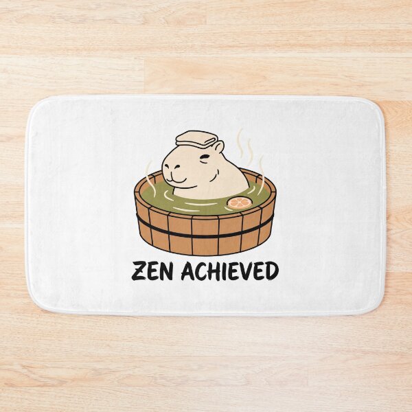 Item preview, Zen Achieved / Onsen Capybara designed and sold by Yos-Design-Stoa.