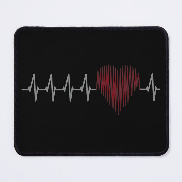 Item preview, Heartbeat ECG with Red Scribbled Heart Graphic designed and sold by SoyLamderma.