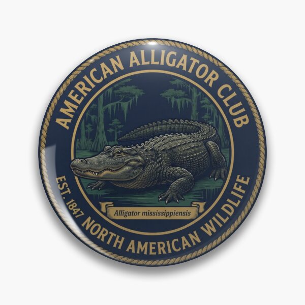 Item preview, American Alligator Vintage Badge Wildlife designed and sold by CalmCapy Co.