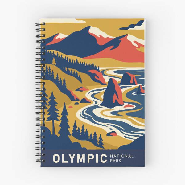 Item preview, Olympic National Park USA Travel Vintage designed and sold by RareDeerArt.