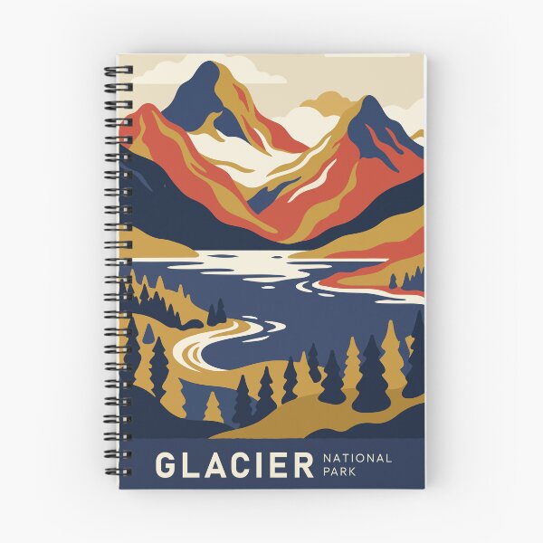 Item preview, Glacier National Park USA Travel Vintage designed and sold by RareDeerArt.