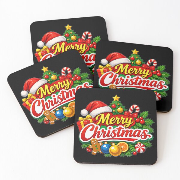 Item preview,  Merry Christmas Holiday Santa Hat Festive Ornaments designed and sold by DeliaDesignsCo.