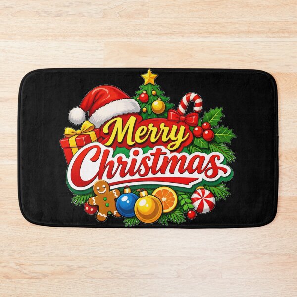Item preview,  Merry Christmas Holiday Santa Hat Festive Ornaments designed and sold by DeliaDesignsCo.