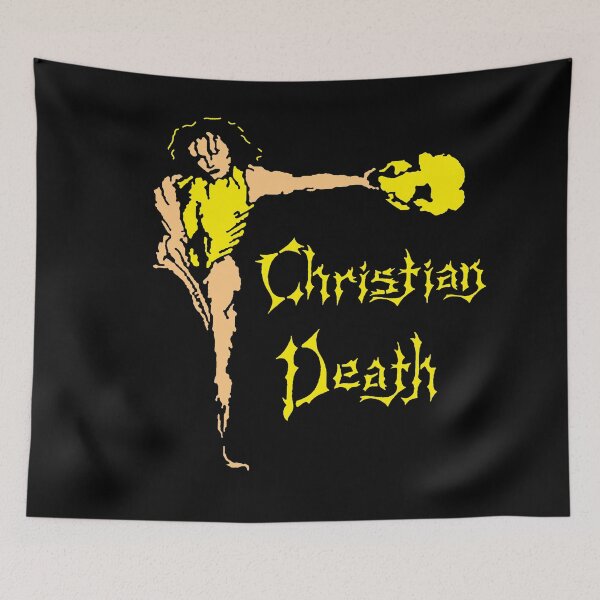 Item preview, Yellow Typography Deathrock designed and sold by nerdyygraphic.