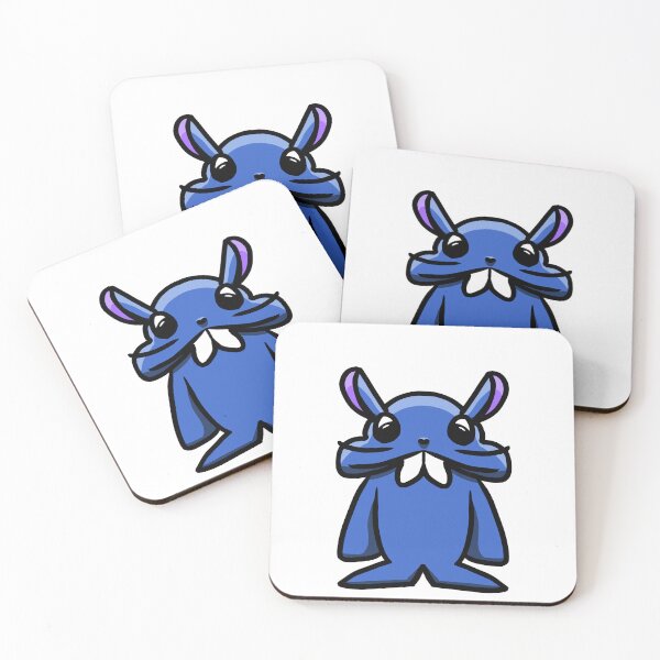Item preview, Cute Blue Bunny with Big Buck Teeth – Kawaii Sticker Art designed and sold by davidmalec.