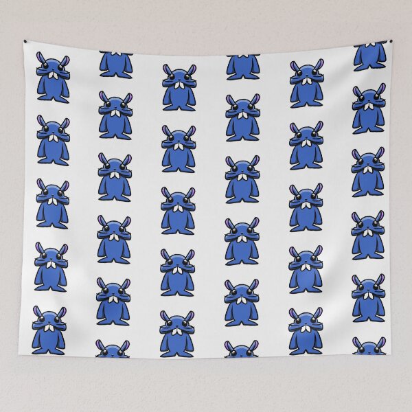 Item preview, Cute Blue Bunny with Big Buck Teeth – Kawaii Sticker Art designed and sold by davidmalec.
