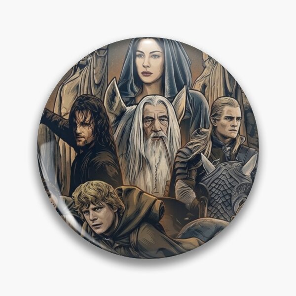 Item preview, Lord of the Rings Fellowship Character Mosaic Sticker: Gandalf, Aragorn, Arwen, Legolas, Frodo & Sam designed and sold by Sidra digital art 8277237.