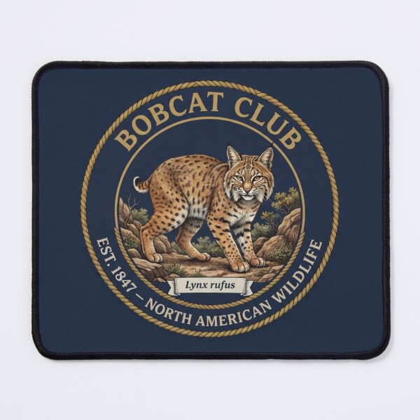 Item preview, Bobcat Club Vintage Badge North American Wildlife designed and sold by CalmCapy Co.