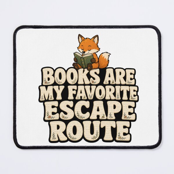 Item preview, Cute Reading Fox Sticker | Books Are My Favorite Escape Route | Book Lover Gift designed and sold by Moonveil_Studio.