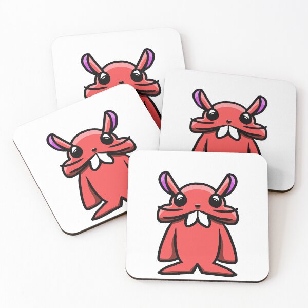 Item preview, Cute Red Bunny with Big Buck Teeth – Kawaii Sticker Art designed and sold by davidmalec.