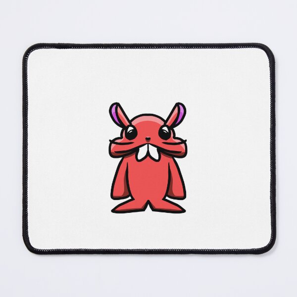 Item preview, Cute Red Bunny with Big Buck Teeth – Kawaii Sticker Art designed and sold by davidmalec.