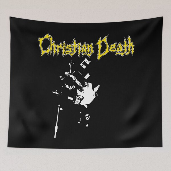 Item preview, White Silhouette Gothic Rock Yellow Typography designed and sold by nerdyygraphic.