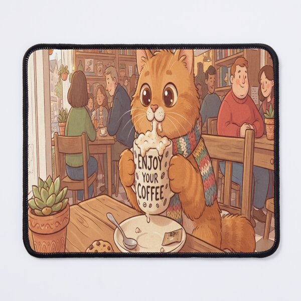 Item preview, a cat in cafeteria version anime designed and sold by JMAVILA ART.