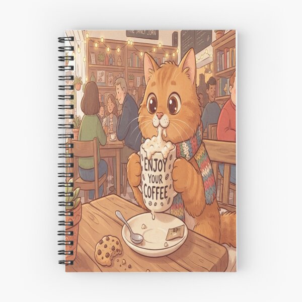 Item preview, a cat in cafeteria version anime designed and sold by JMAVILA ART.