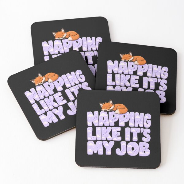 Item preview, Cute Sleepy Fox Sticker | Napping Like It's My Job | Lazy Day Meme Gift designed and sold by Moonveil_Studio.