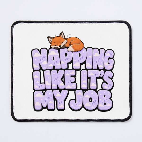 Item preview, Cute Sleepy Fox Sticker | Napping Like It's My Job | Lazy Day Meme Gift designed and sold by Moonveil_Studio.