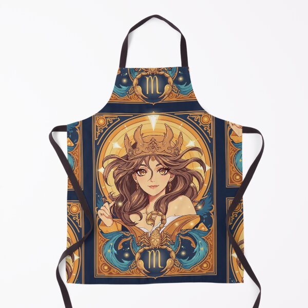 Item preview, Scorpio Energy Art Nouveau Anime Zodiac – Mystic Scorpion Crown Fantasy Illustration designed and sold by RSDigitalPrintDesign.